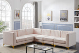 Alina Velvet Modular Sectional Sofa - Luxurious Black Upholstery with Deep Tufting & Custom Configurations