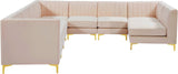 Alina Velvet Modular Sectional Sofa - Luxurious Black Upholstery with Deep Tufting & Custom Configurations