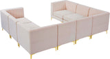 Alina Velvet Modular Sectional Sofa - Luxurious Black Upholstery with Deep Tufting & Custom Configurations