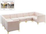 Alina Velvet Modular Sectional Sofa - Luxurious Black Upholstery with Deep Tufting & Custom Configurations