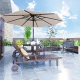 9 ft Patio Umbrella with Crank & Tilt, 8 Steel Ribs