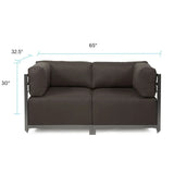 Axis 2pc Sectional Seascape Charcoal Titanium Frame