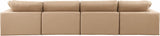 Comfy - Faux Leather Modular Sofa 4 Pieces - Tan