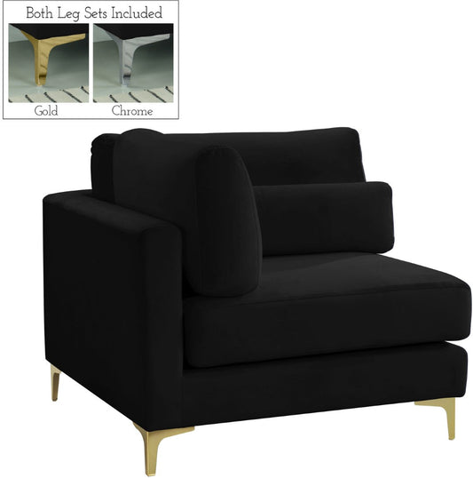 Julia Modular Corner Chair - Cozy Velvet Seating with Custom Gold & Chrome Legs for Modern Living Spaces