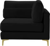 Julia Modular Corner Chair - Cozy Velvet Seating with Custom Gold & Chrome Legs for Modern Living Spaces