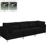 Julia Contemporary Modular Sofa - Soft Velvet Comfort with Customizable Gold & Chrome Legs