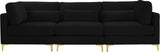Julia Contemporary Modular Sofa - Soft Velvet Comfort with Customizable Gold & Chrome Legs