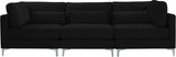Julia Contemporary Modular Sofa - Soft Velvet Comfort with Customizable Gold & Chrome Legs