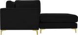 Julia Velvet Modular Sectional Sofa - Cozy Contemporary Design with Gold & Chrome Legs, Versatile Comfort