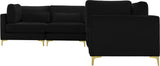 Julia Velvet Modular Sectional Sofa - Cozy Contemporary Design with Gold & Chrome Legs, Versatile Comfort