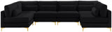 Julia Velvet Modular Sectional Sofa - Cozy Contemporary Design with Gold & Chrome Legs, Versatile Comfort
