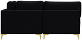 Julia Velvet Modular Sectional Sofa - Cozy Contemporary Design with Gold & Chrome Legs, Versatile Comfort
