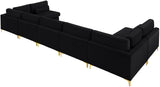 Julia Velvet Modular Sectional Sofa - Cozy Contemporary Design with Gold & Chrome Legs, Versatile Comfort
