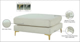 Julia Contemporary Modular Ottoman - Cozy Velvet Seating with Customizable Gold & Chrome Legs