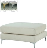 Julia Contemporary Modular Ottoman - Cozy Velvet Seating with Customizable Gold & Chrome Legs