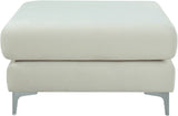 Julia Contemporary Modular Ottoman - Cozy Velvet Seating with Customizable Gold & Chrome Legs