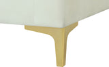 Julia Contemporary Modular Ottoman - Cozy Velvet Seating with Customizable Gold & Chrome Legs