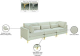 Julia Contemporary Modular Sofa - Soft Velvet Comfort with Customizable Gold & Chrome Legs