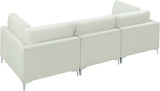Julia Contemporary Modular Sofa - Soft Velvet Comfort with Customizable Gold & Chrome Legs