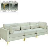 Julia Contemporary Modular Sofa - Soft Velvet Comfort with Customizable Gold & Chrome Legs