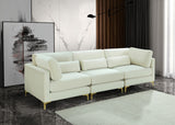 Julia Contemporary Modular Sofa - Soft Velvet Comfort with Customizable Gold & Chrome Legs