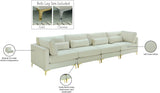 Julia Contemporary Modular Sofa - Soft Velvet Comfort with Customizable Gold & Chrome Legs