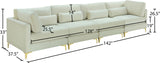 Julia Contemporary Modular Sofa - Soft Velvet Comfort with Customizable Gold & Chrome Legs