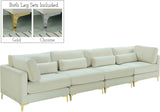 Julia Contemporary Modular Sofa - Soft Velvet Comfort with Customizable Gold & Chrome Legs