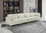 Julia Contemporary Modular Sofa - Soft Velvet Comfort with Customizable Gold & Chrome Legs