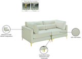Julia Contemporary Modular Sofa - Soft Velvet Comfort with Customizable Gold & Chrome Legs