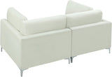 Julia Contemporary Modular Sofa - Soft Velvet Comfort with Customizable Gold & Chrome Legs