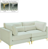 Julia Contemporary Modular Sofa - Soft Velvet Comfort with Customizable Gold & Chrome Legs
