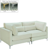 Julia Contemporary Modular Sofa - Soft Velvet Comfort with Customizable Gold & Chrome Legs