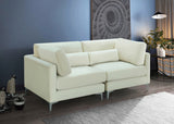 Julia Contemporary Modular Sofa - Soft Velvet Comfort with Customizable Gold & Chrome Legs
