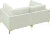 Julia Contemporary Modular Sofa - Soft Velvet Comfort with Customizable Gold & Chrome Legs