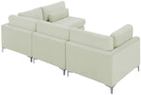 Julia Velvet Modular Sectional Sofa - Cozy Contemporary Design with Customizable Gold & Chrome Legs