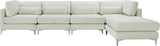 Julia Velvet Modular Sectional Sofa - Cozy Contemporary Design with Customizable Gold & Chrome Legs