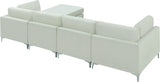 Julia Velvet Modular Sectional Sofa - Cozy Contemporary Design with Customizable Gold & Chrome Legs