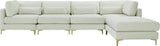 Julia Velvet Modular Sectional Sofa - Cozy Contemporary Design with Customizable Gold & Chrome Legs