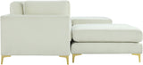 Julia Velvet Modular Sectional Sofa - Cozy Contemporary Design with Customizable Gold & Chrome Legs