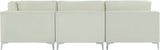 Julia Velvet Modular Sectional Sofa - Cozy Contemporary Design with Customizable Gold & Chrome Legs