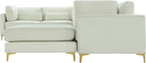Julia Velvet Modular Sectional Sofa - Cozy Contemporary Design with Customizable Gold & Chrome Legs