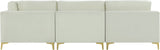 Julia Velvet Modular Sectional Sofa - Cozy Contemporary Design with Customizable Gold & Chrome Legs