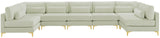 Julia Velvet Modular Sectional Sofa - Cozy Contemporary Design with Customizable Gold & Chrome Legs