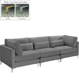 Julia Contemporary Modular Sofa - Soft Velvet Comfort with Customizable Gold & Chrome Legs