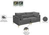 Julia Contemporary Modular Sofa - Soft Velvet Comfort with Customizable Gold & Chrome Legs