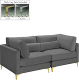 Julia Contemporary Modular Sofa - Soft Velvet Comfort with Customizable Gold & Chrome Legs