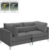 Julia Contemporary Modular Sofa - Soft Velvet Comfort with Customizable Gold & Chrome Legs