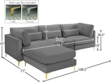 Julia Velvet Modular Sectional Sofa - Stylish, Customizable Comfort for Contemporary Living Spaces