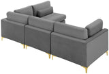 Julia Velvet Modular Sectional Sofa - Stylish, Customizable Comfort for Contemporary Living Spaces